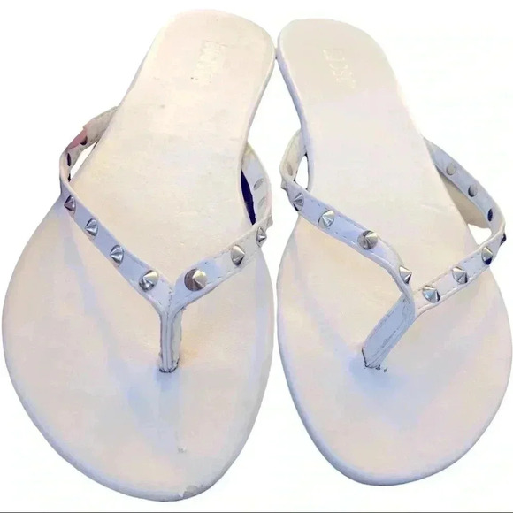 Women’s Toast Studded White Flip Flop Thong Sandals size 11 - Picture 9 of 10